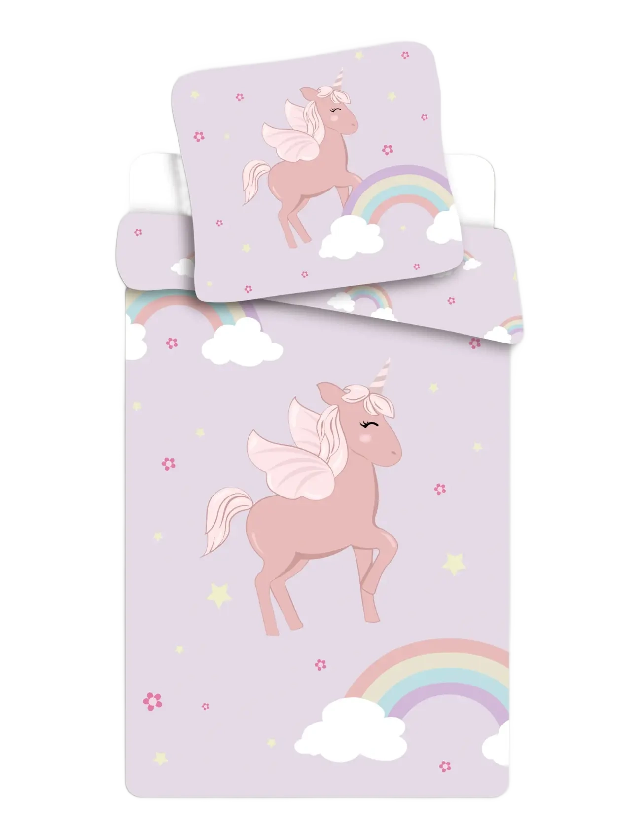 Einhorn Bed Linen Nb 2011 Unicorn - 140X200, 60X63 cm, 140X200.60X63 cm, Pink, Søvntid > Sengesæt, Børn