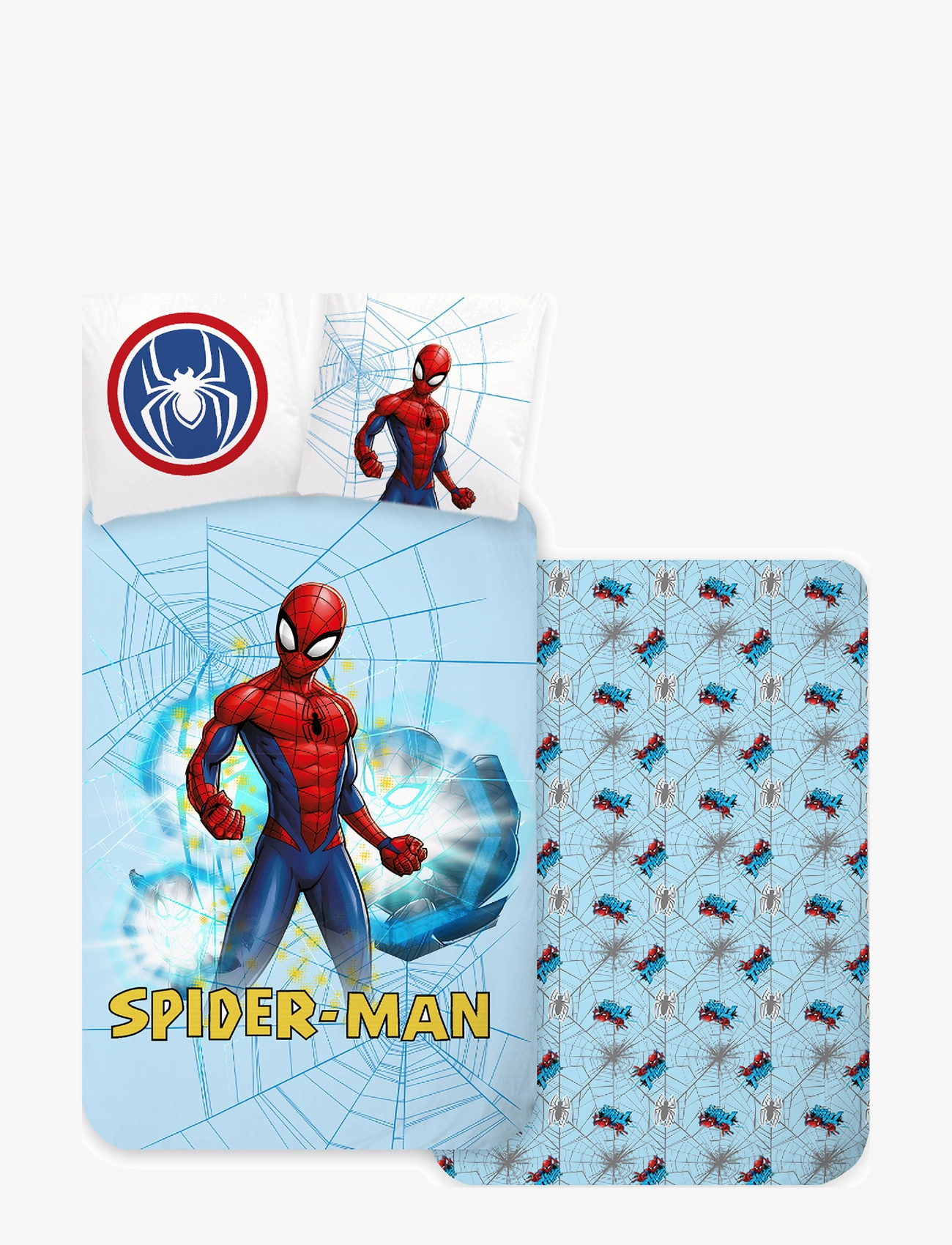 Spider-man Bed Linen Junior Spiderman 149 100X140, 40X45 Cm, Bed Sæt, Multi/mønstret, Str: 100X140.40X45CM