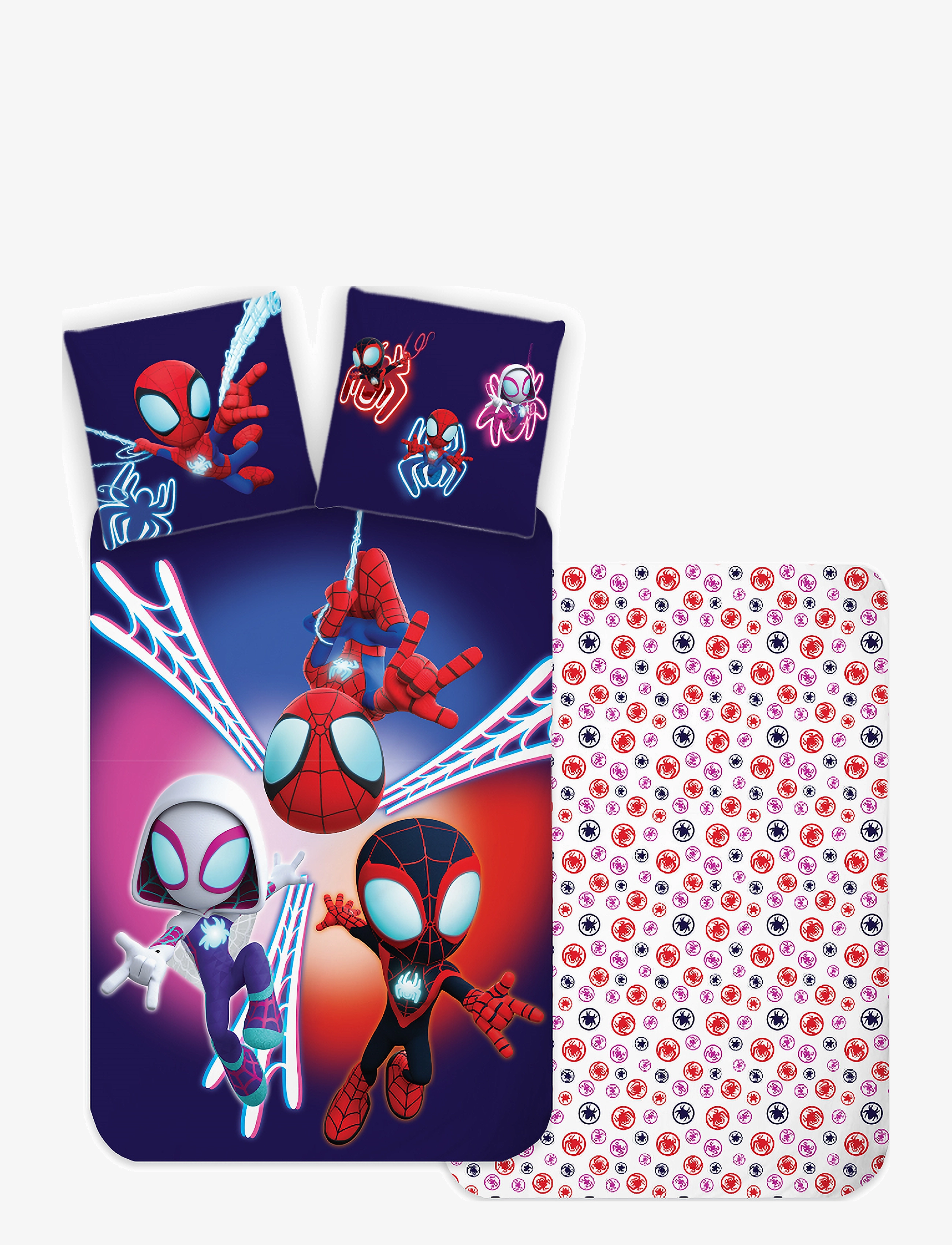 Spider-man Bed Linen Spidey 5462 140X200 60X63 Cm, Bed Sæt, Multi/mønstret, Str: 140X200.60X63CM