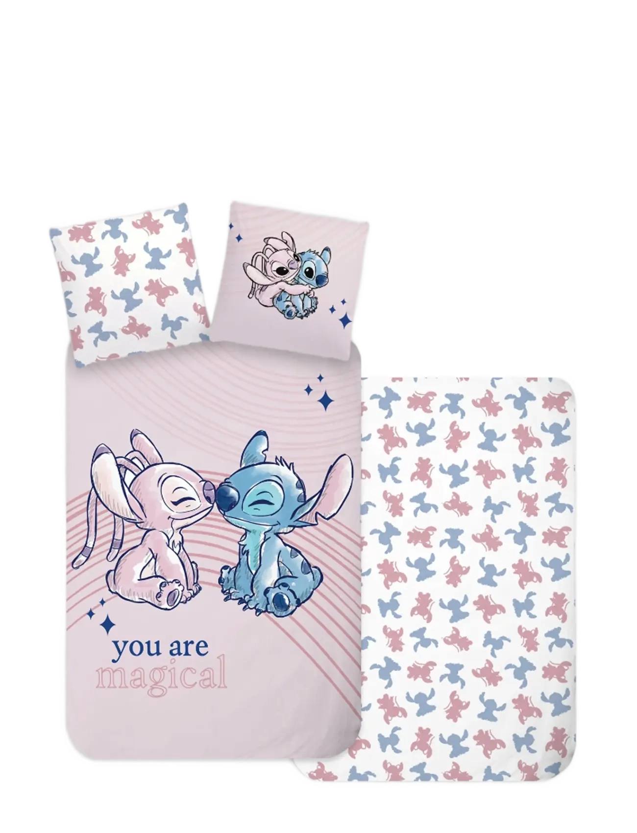 Lilo & Stitch Bed Linen Lilo 6021 140X200 60X63 Cm, Bed Lagen, Pink, Str: 140X200.60X63CM