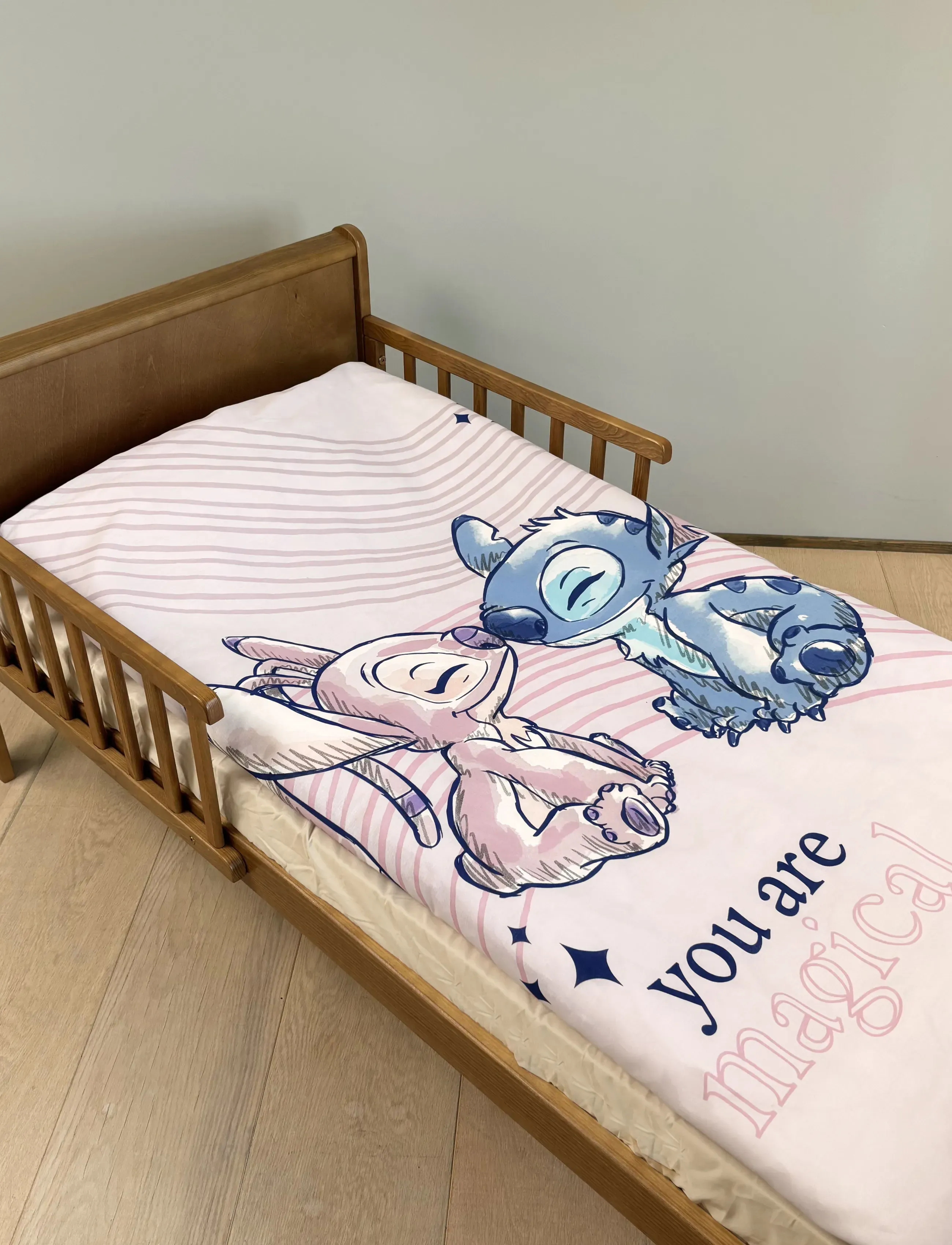 Lilo & Stitch Bed Linen 6021 140X200 60X63 Cm, 140X200.60X63 cm, Sleep Time, Rosa - Sheets, Kinder
