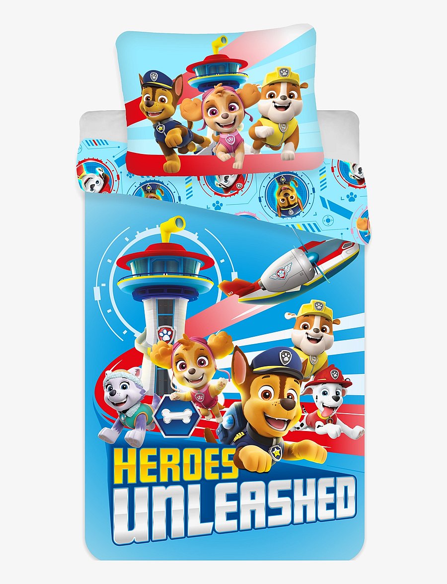 Paw Patrol - Bed linen Microfiber PP 1069 - 140x200, 63x63 cm - sengesæt - multi coloured - 0