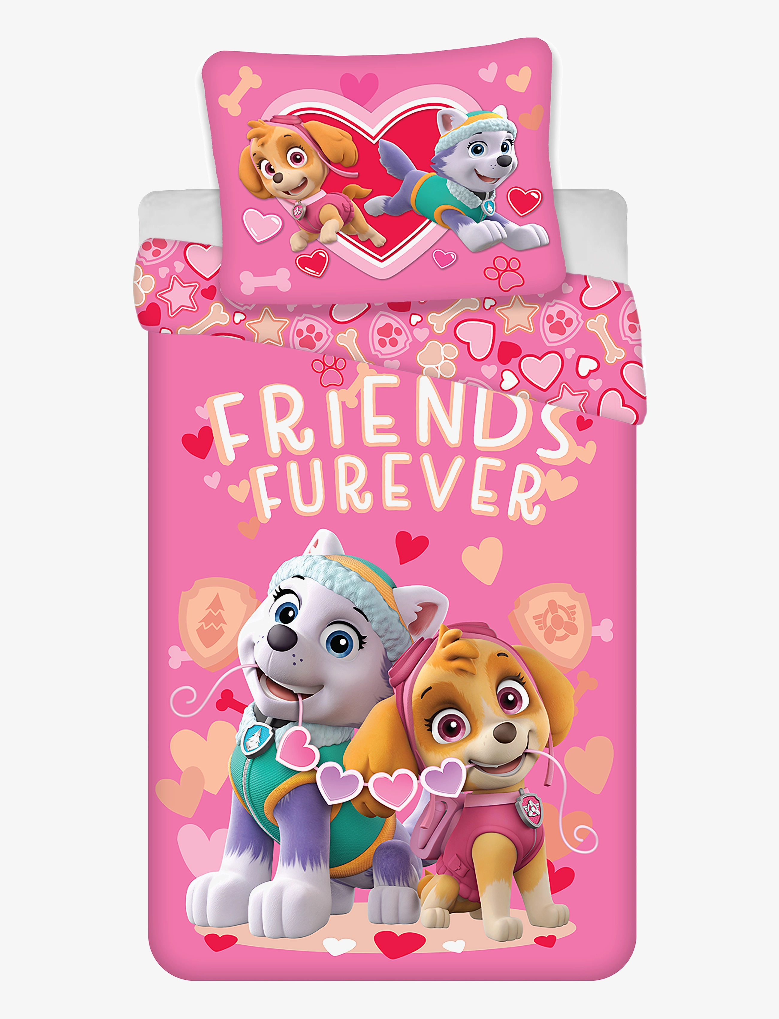 Paw Patrol Bed Linen Pp 1056 140X200, 70X90 Cm, 140X200.70X90, Sleep Time, Rosa - Sets, Kinder