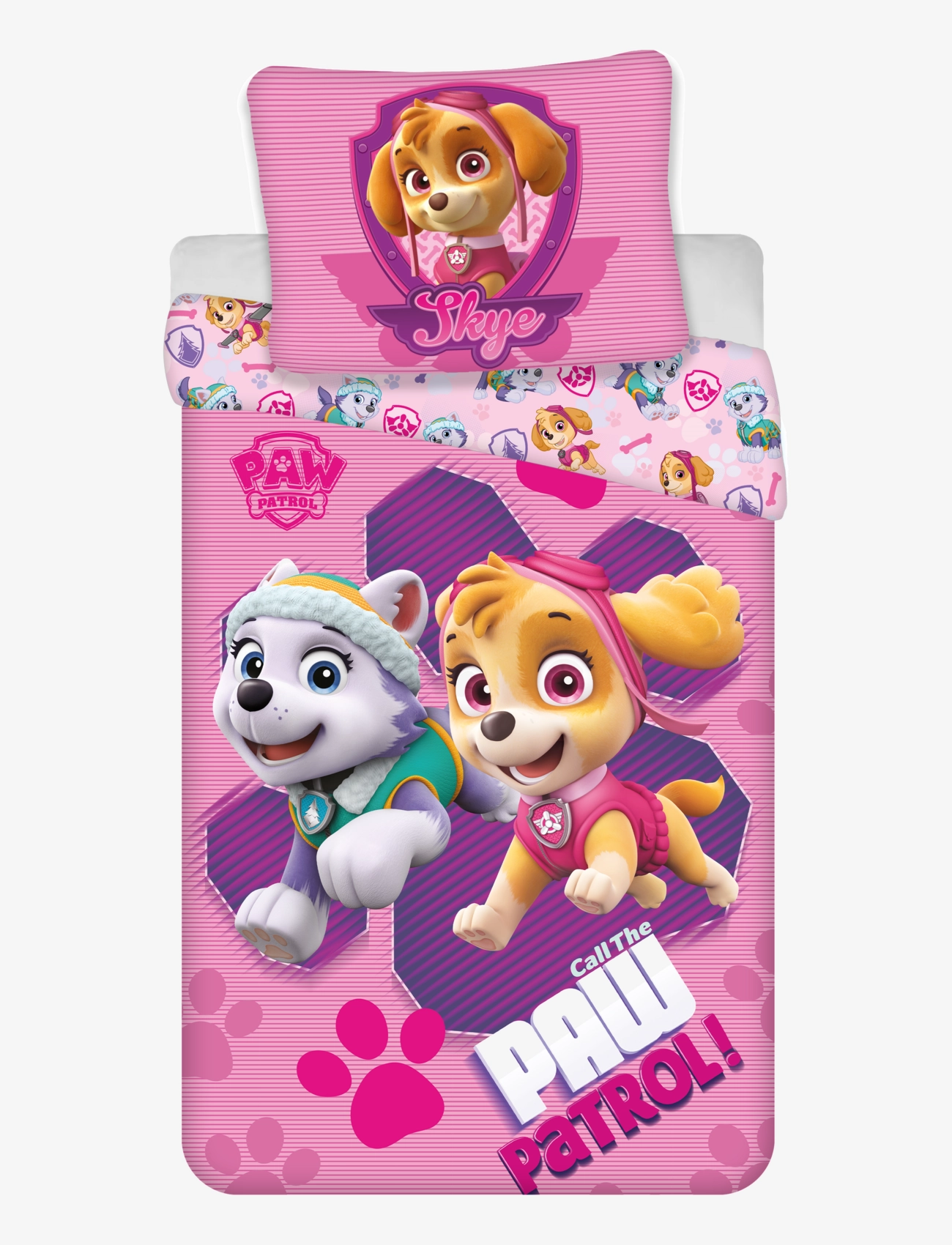 Paw Patrol Bed linen Paw Patrol PP 1105 - 140x200, 70x90 cm - App deal - MULTI COLOURED / pink/rose