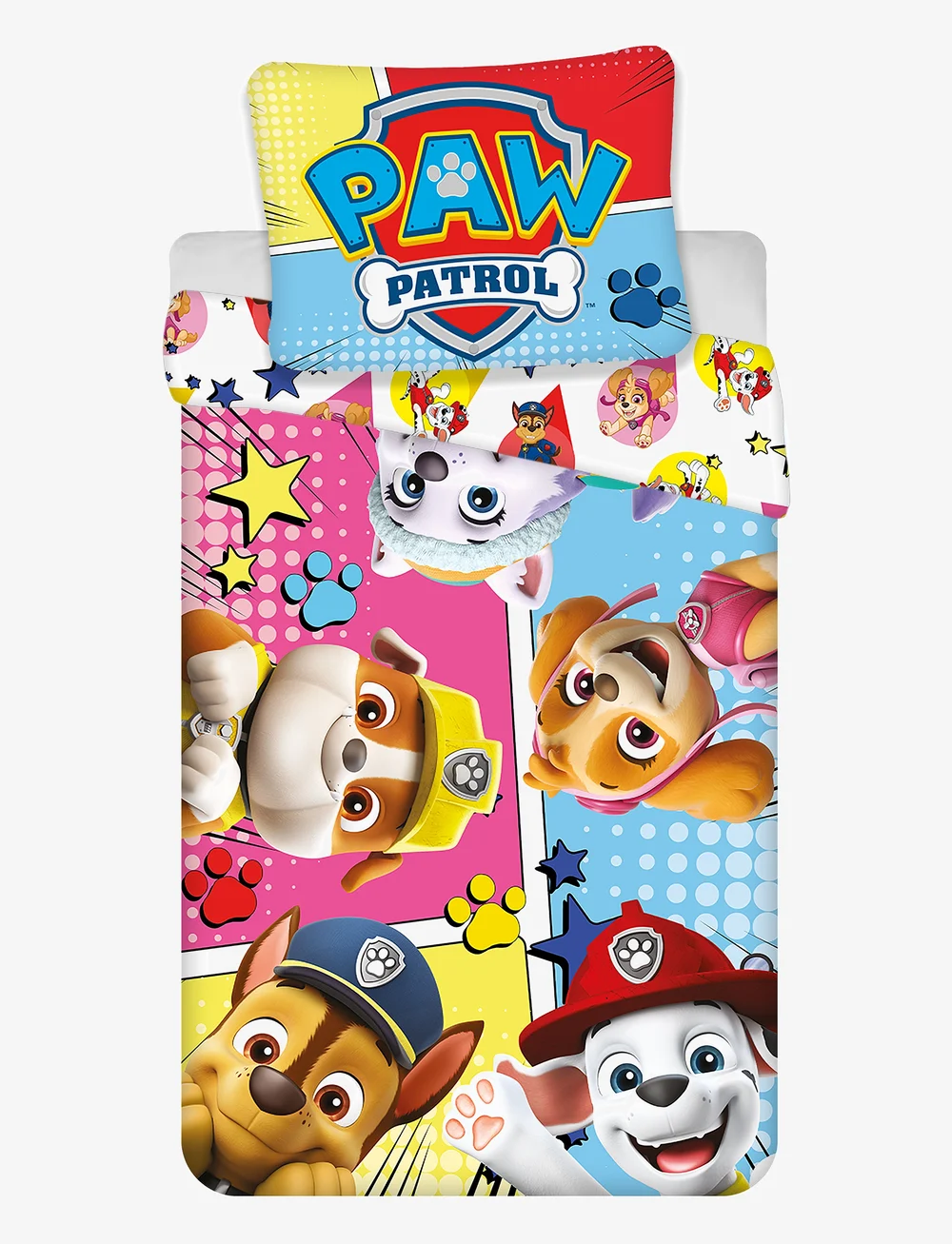 BrandMac - Bed linen Paw Patrol PP 1120 - 140x200, 70x90 cm - sengesæt - multi coloured - 0