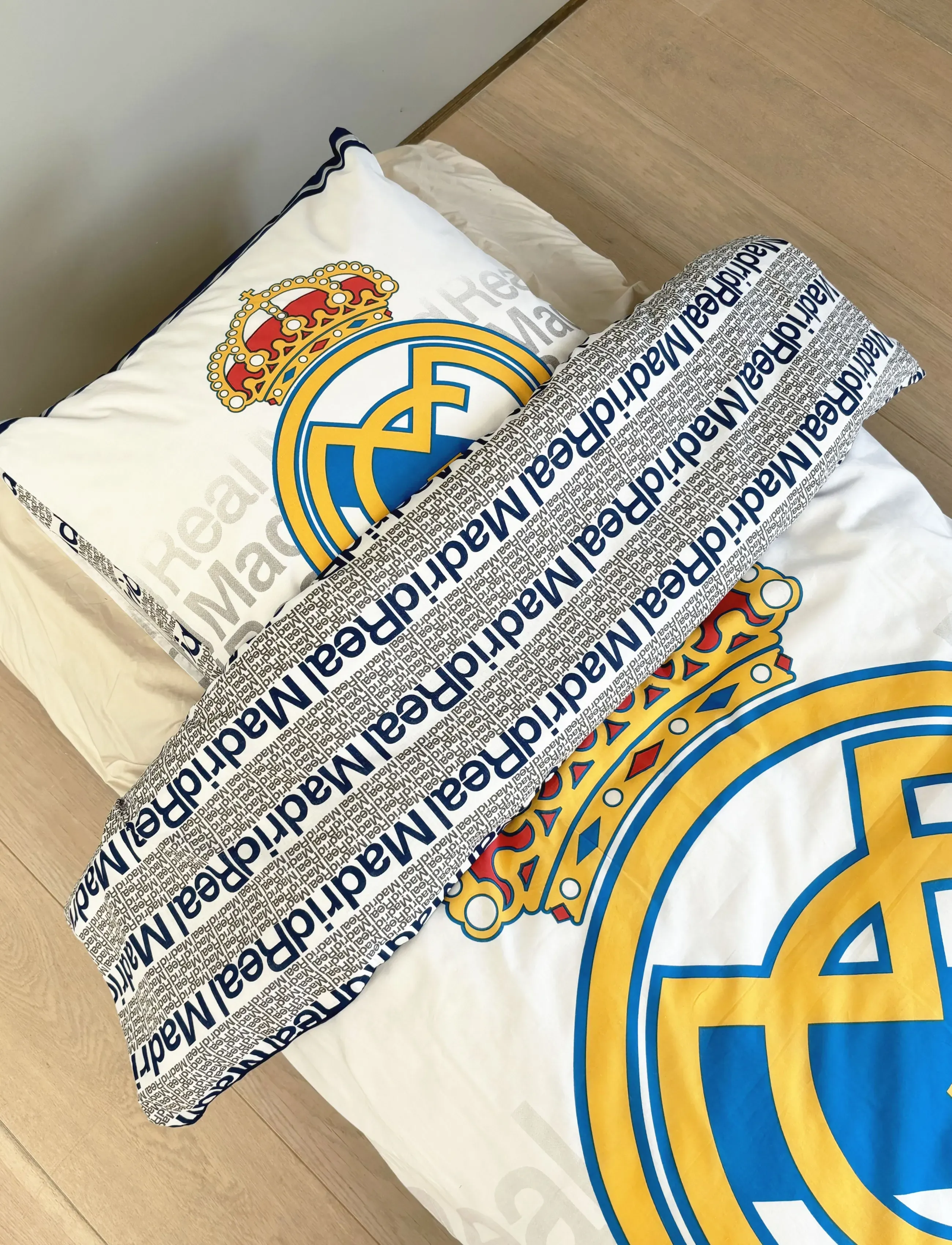 Fodbold Bed Linen Senior Rm 1021 140X200, 60X63 Cm, 140X200;60X63 cm, Sleep Time, Weiß - Sets, Kinder