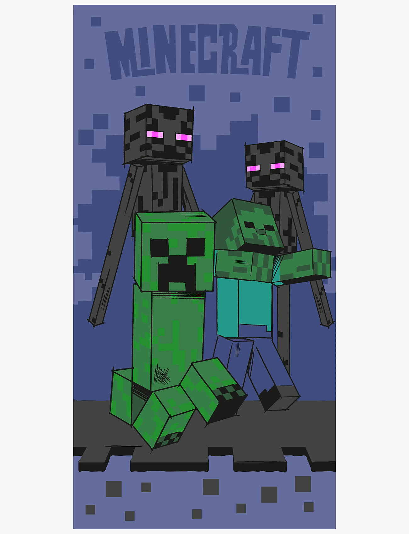 BrandMac - Sketch Mobs Towel - 70x140 - handtücher - multi coloured - 0