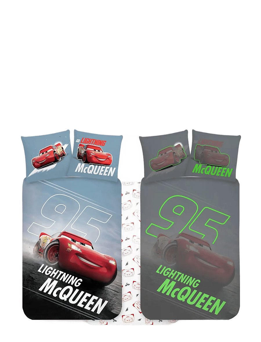 Cars - Bed linen Cars 383 Glow - 100x140 40x45 cm - bettwäsche-set - multi coloured - 0