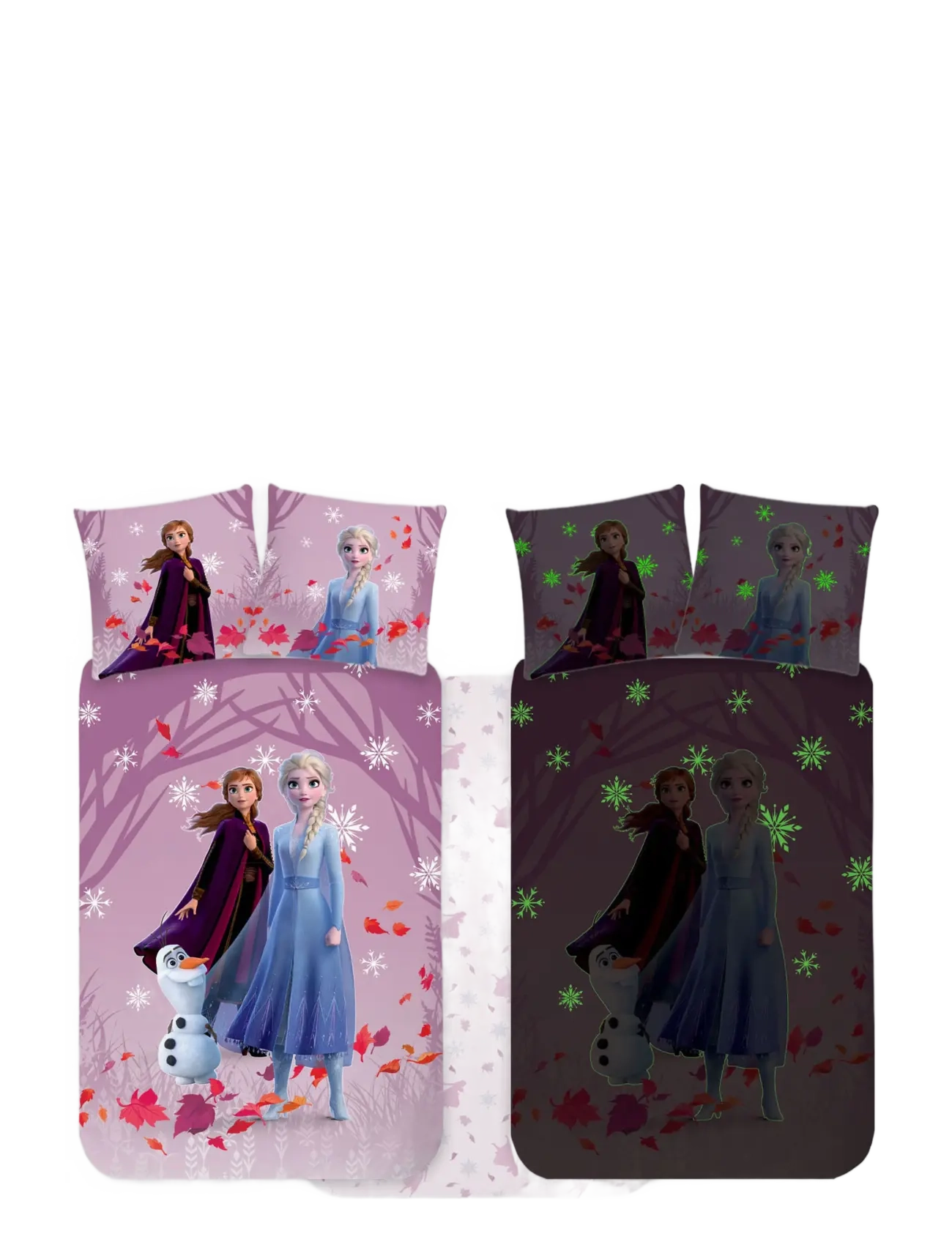 Frost Bed Linen Frozen 6110 Glow 100X140 40X45 Cm, 100X140.40X45 cm, Sleep Time, Mehrfarbig/gemustert - Duvet Covers, Kinder
