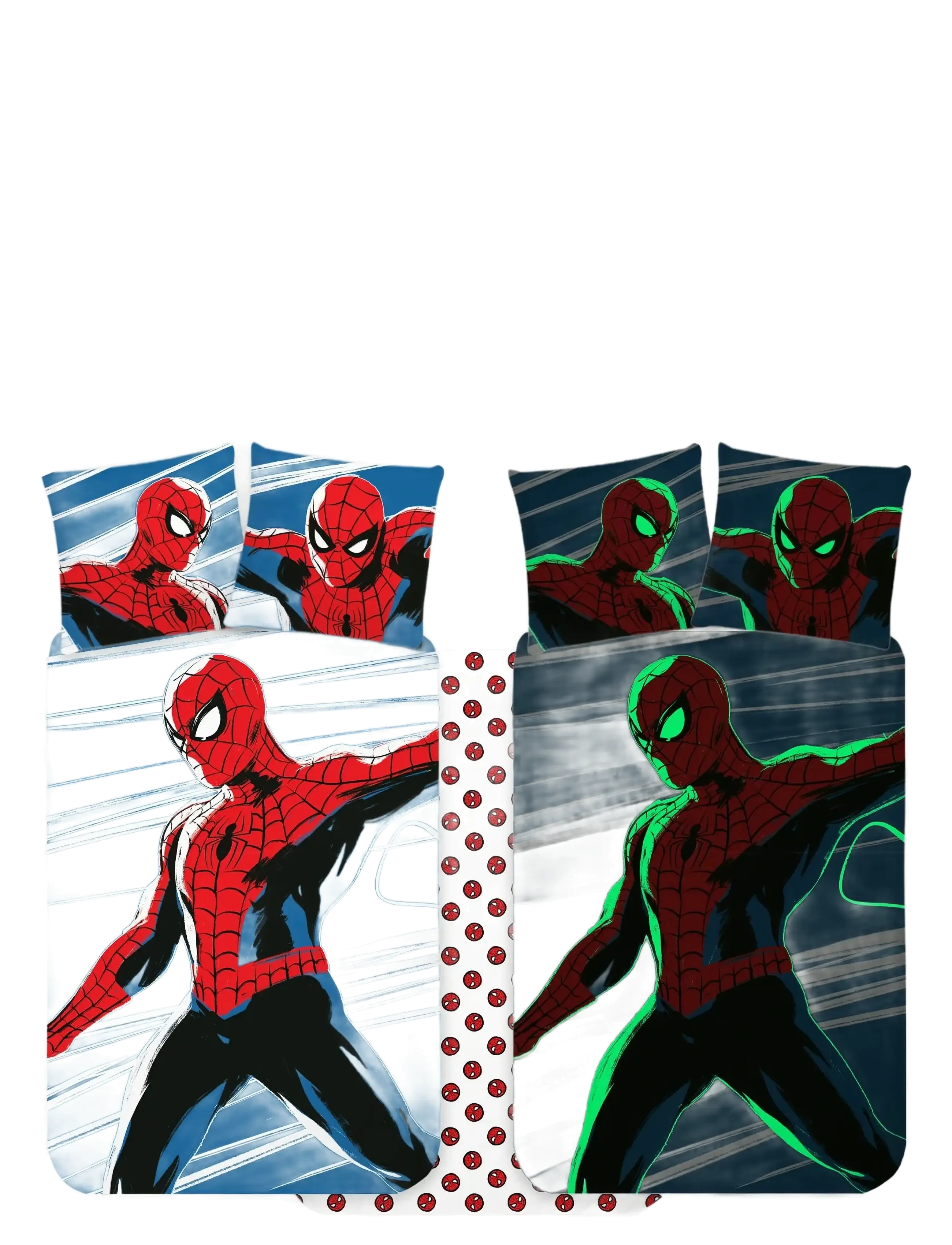 Spider-man Bed linen Spiderman 1053 Glow - 100x140 40x45 cm - App deal - MULTI COLOURED / red