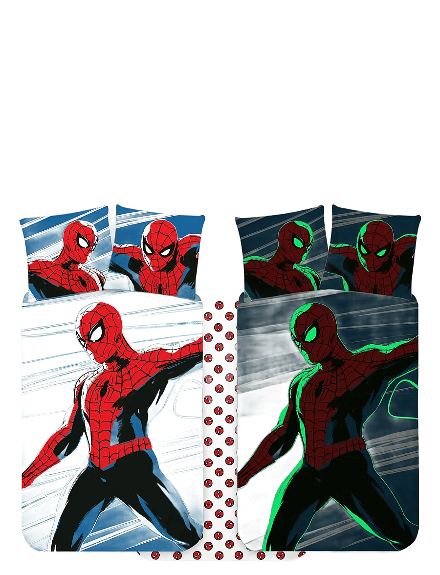 Spider-man - Bed linen Spiderman 1053 Glow - 100x140 40x45 cm - sengesæt - multi coloured - 1