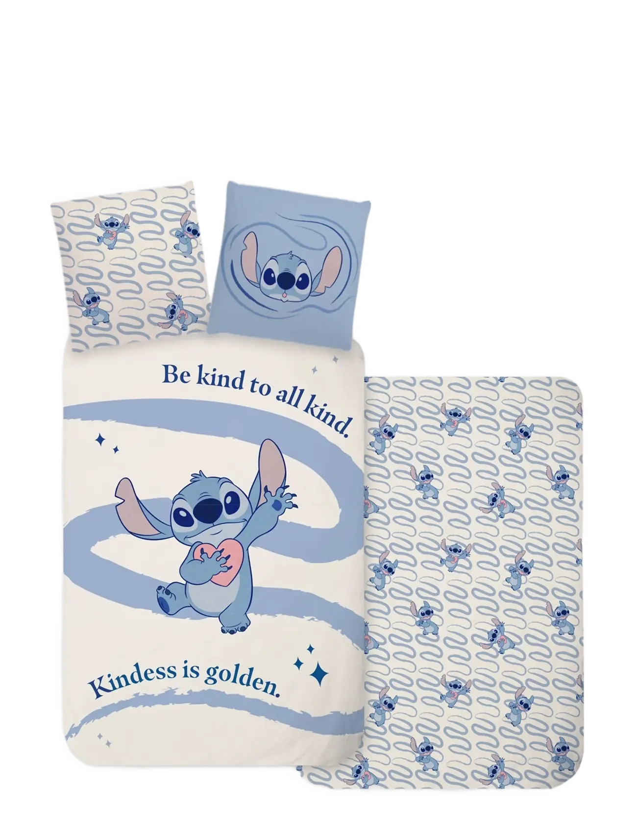 Lilo & Stitch Bed Linen Senior Lilo 6020 140X200, 60X63 Cm, Bed Lagen, Blå, Str: 140X200.60X63CM