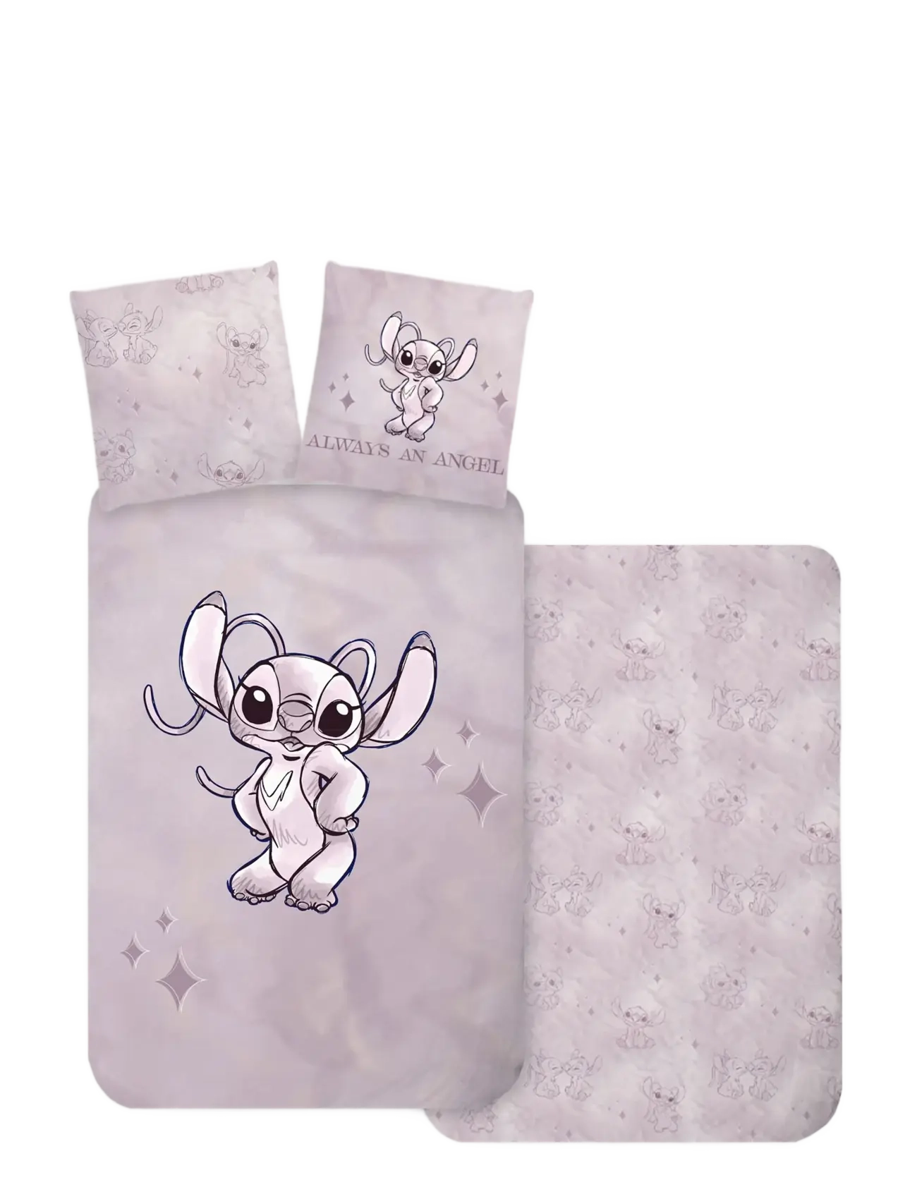Lilo & Stitch Bed Linen Senior Lilo 6022 140X200, 60X63 Cm, Bed Lagen, Lila, Str: 140X200.60X63CM