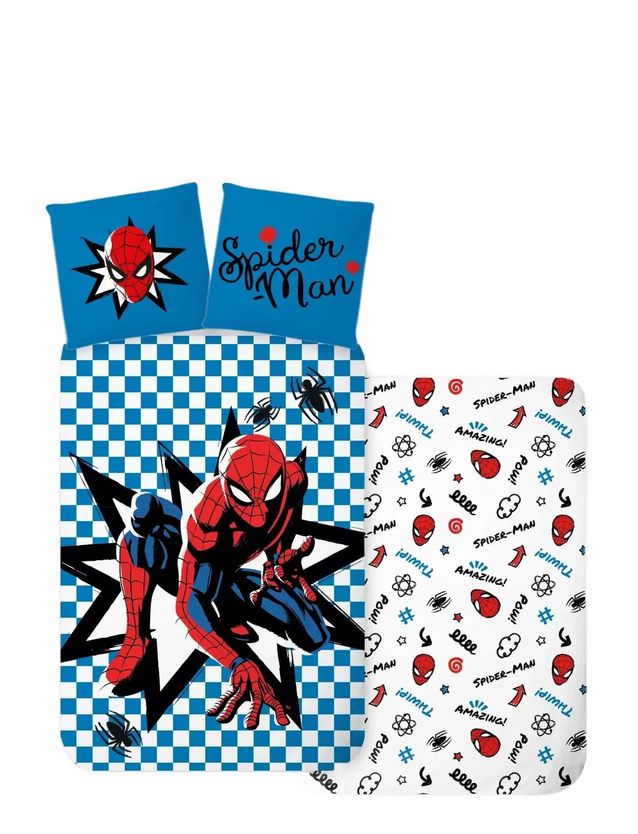 Spider-man Bed Linen Senior Spiderman 3674 140X200, 60X63 Cm, Bed Lagen, Multi/mønstret, Str: 140X200.60X63CM