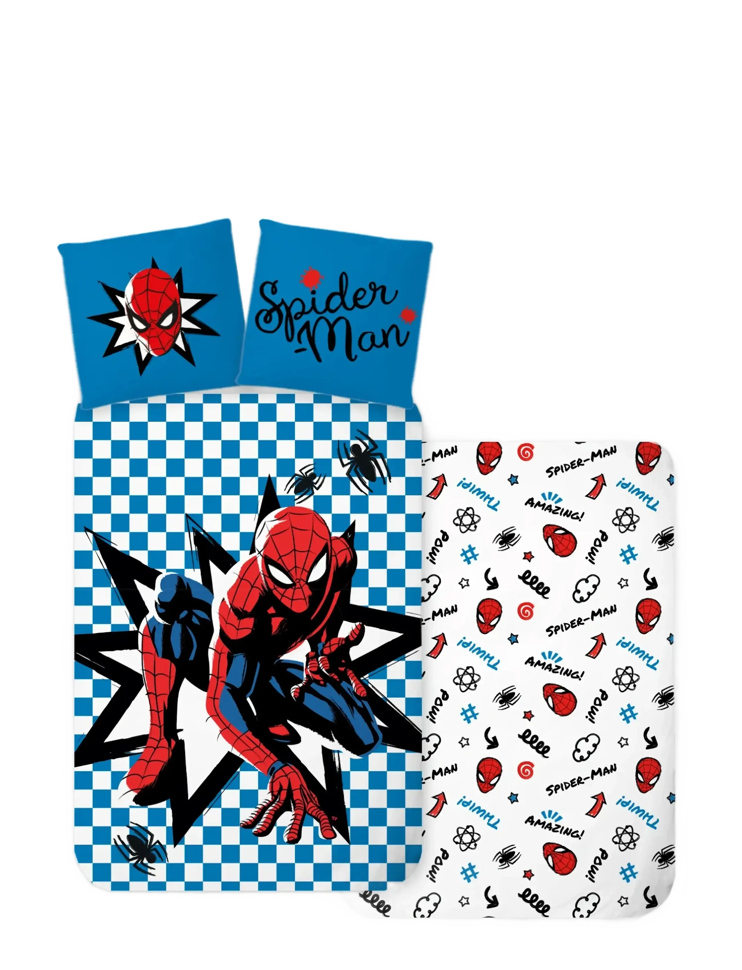 Žmogus-voras - Bed linen Senior Spiderman 3674 - 140x200, 60x63 cm - paklodės - multi coloured - 2
