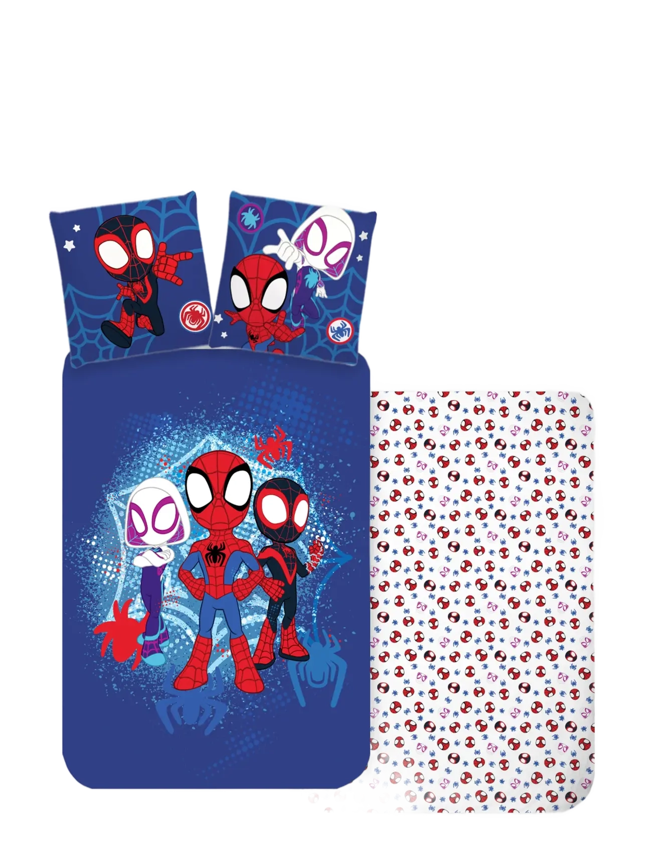 Spider-man Bed Linen Senior Spidey 5464 140X200, 60X63 Cm, Bed Lagen, Blå, Str: 140X200.60X63CM
