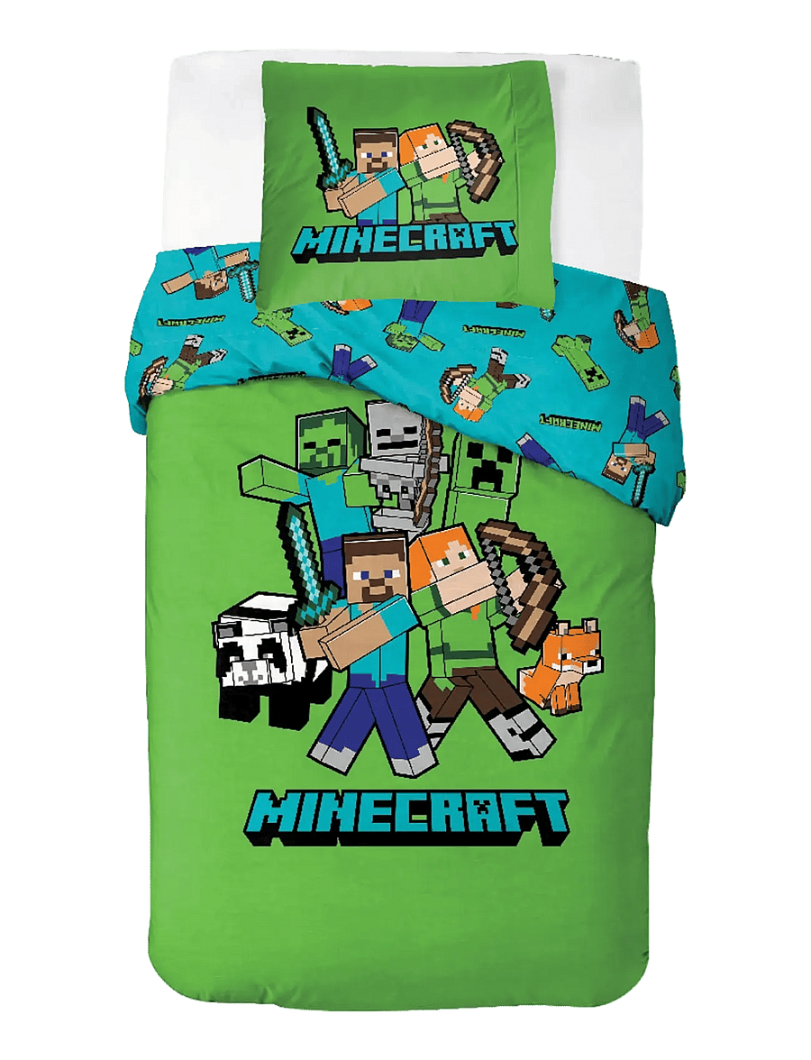 Minecraft - Bed linen Senior Minecraft Classic crew - 140x200, 65x65 cm - voodipesukomplektid - multi coloured - 0