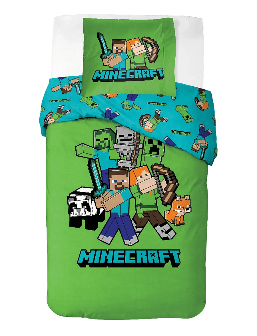 Minecraft - Bed linen Senior Minicreaft Classic Crew - 140x200, 60x63 cm - voodipesukomplektid - multi coloured - 0