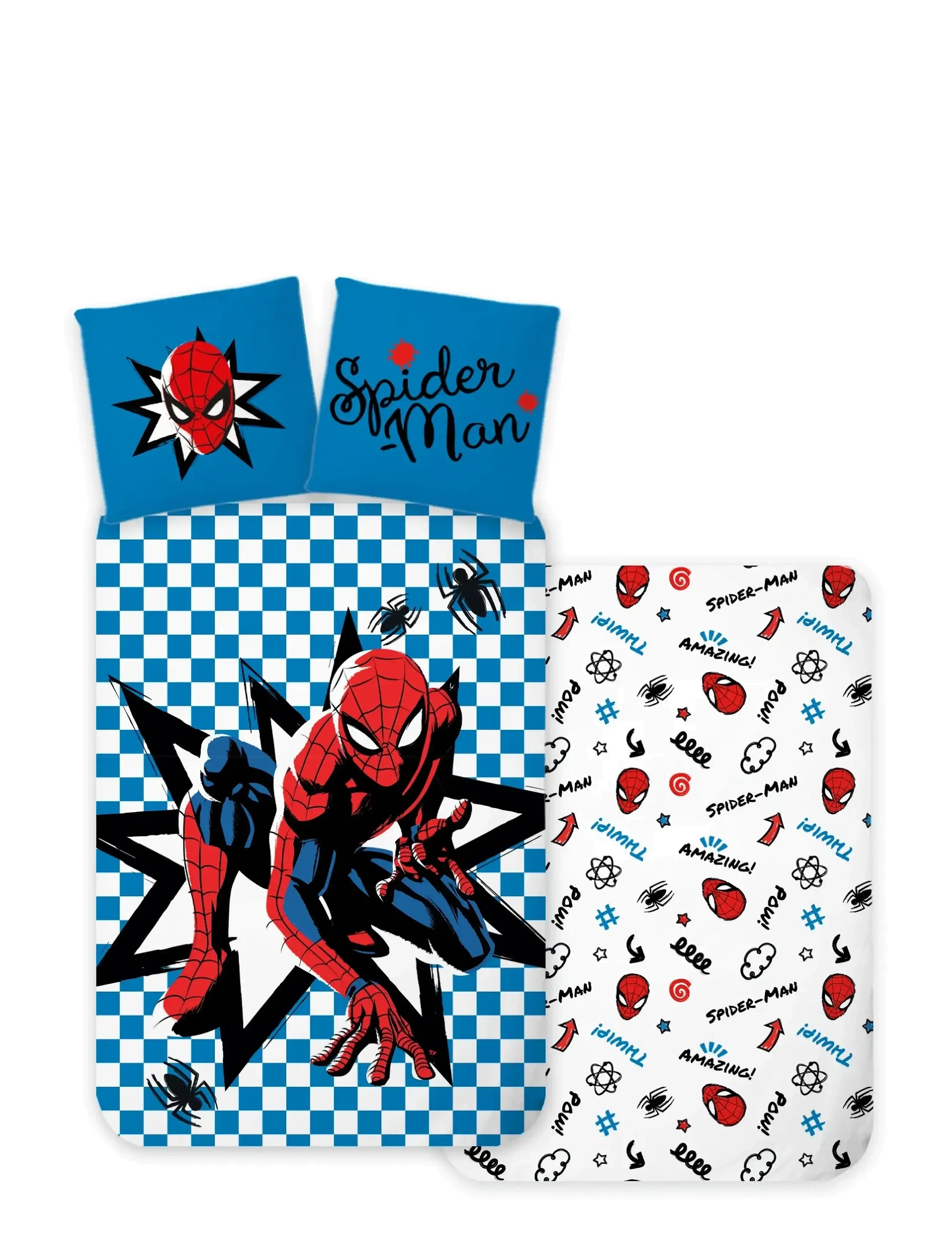 Spider-man Bed linen Spiderman 3674 - 100x140 40x45 cm - App deal - MULTI COLOURED / blue