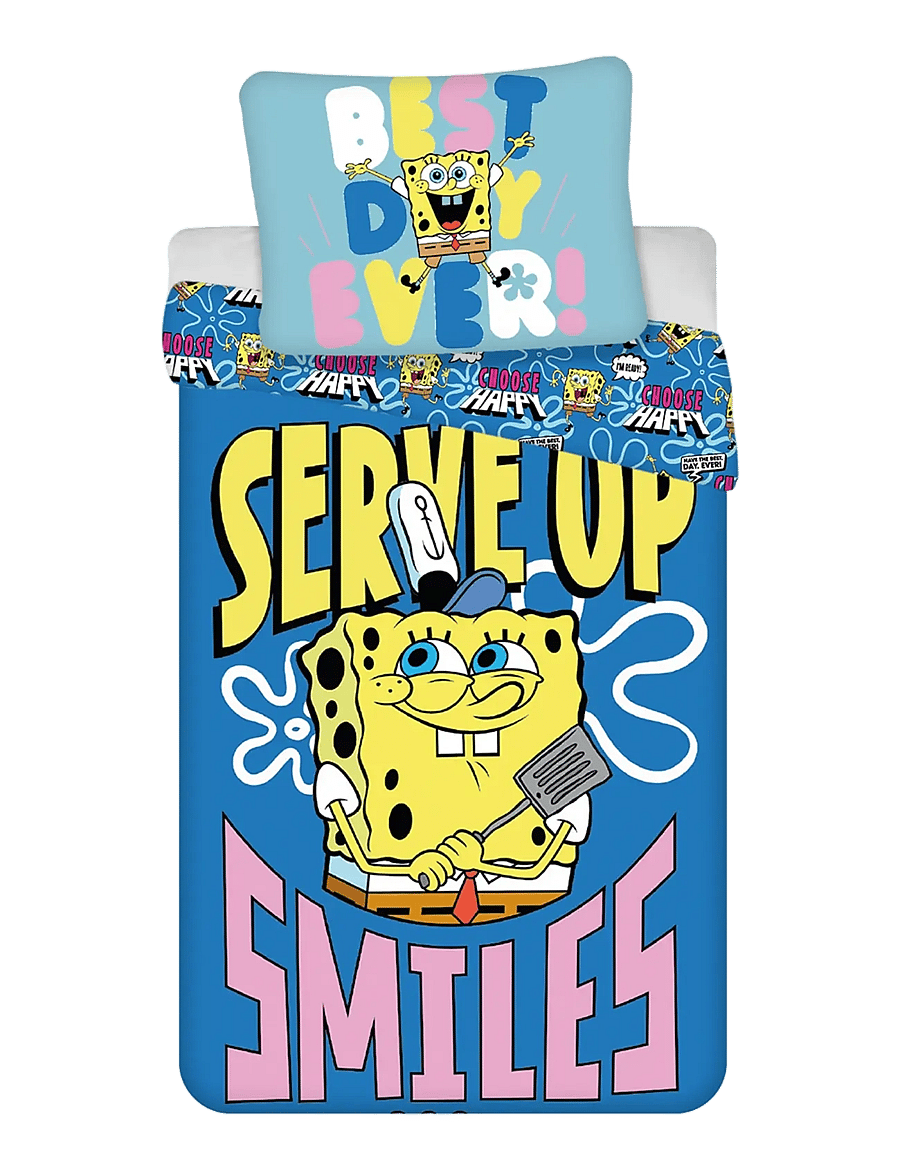 BrandMac - Bed linen Sponge Bob 1001 -140x200, 60x63 cm - sengesett - multi coloured - 0