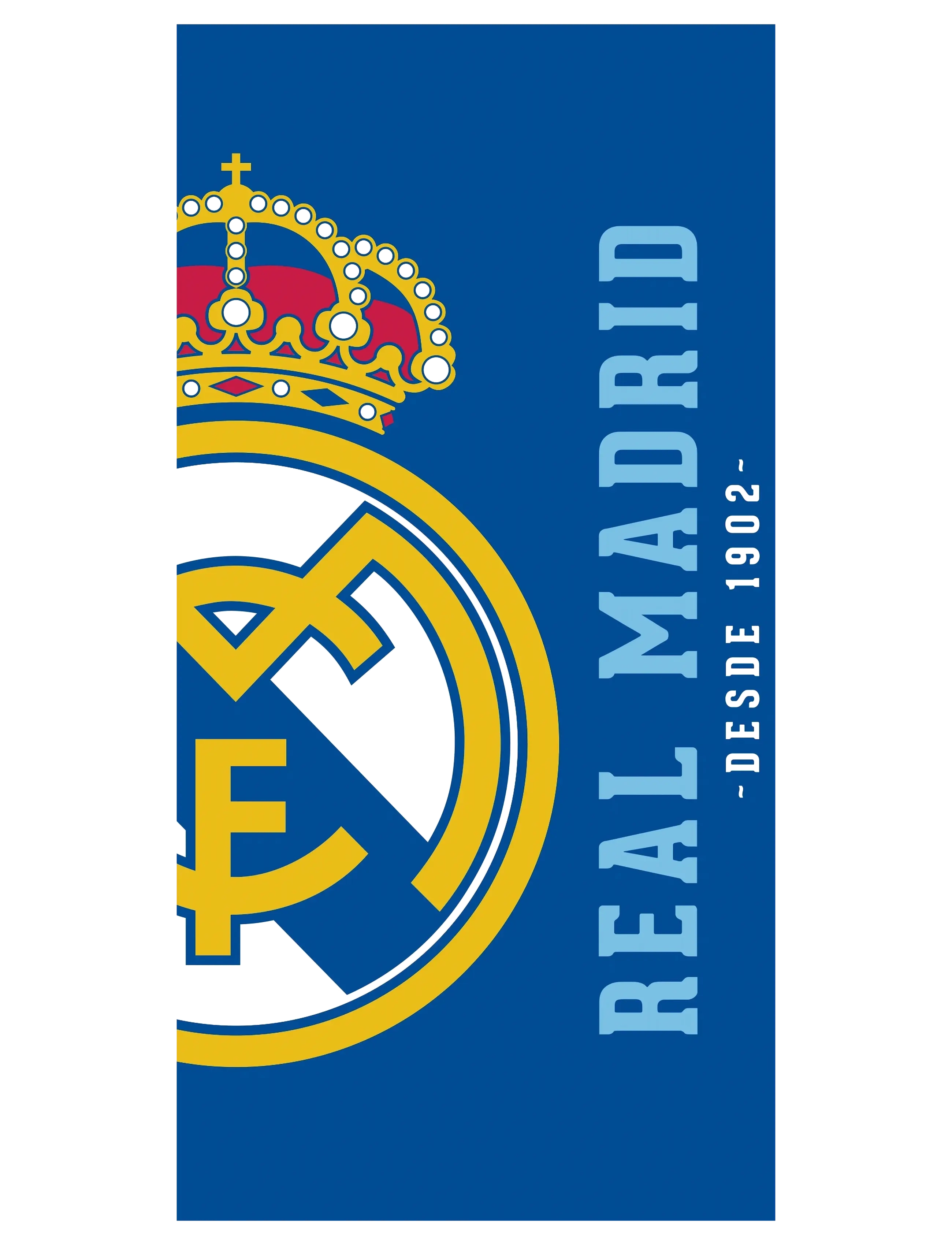 Fodbold Towel Real Madrid 13377 70X140Cm, 70X140 cm, Bath Time, Blau - Towels, Kinder