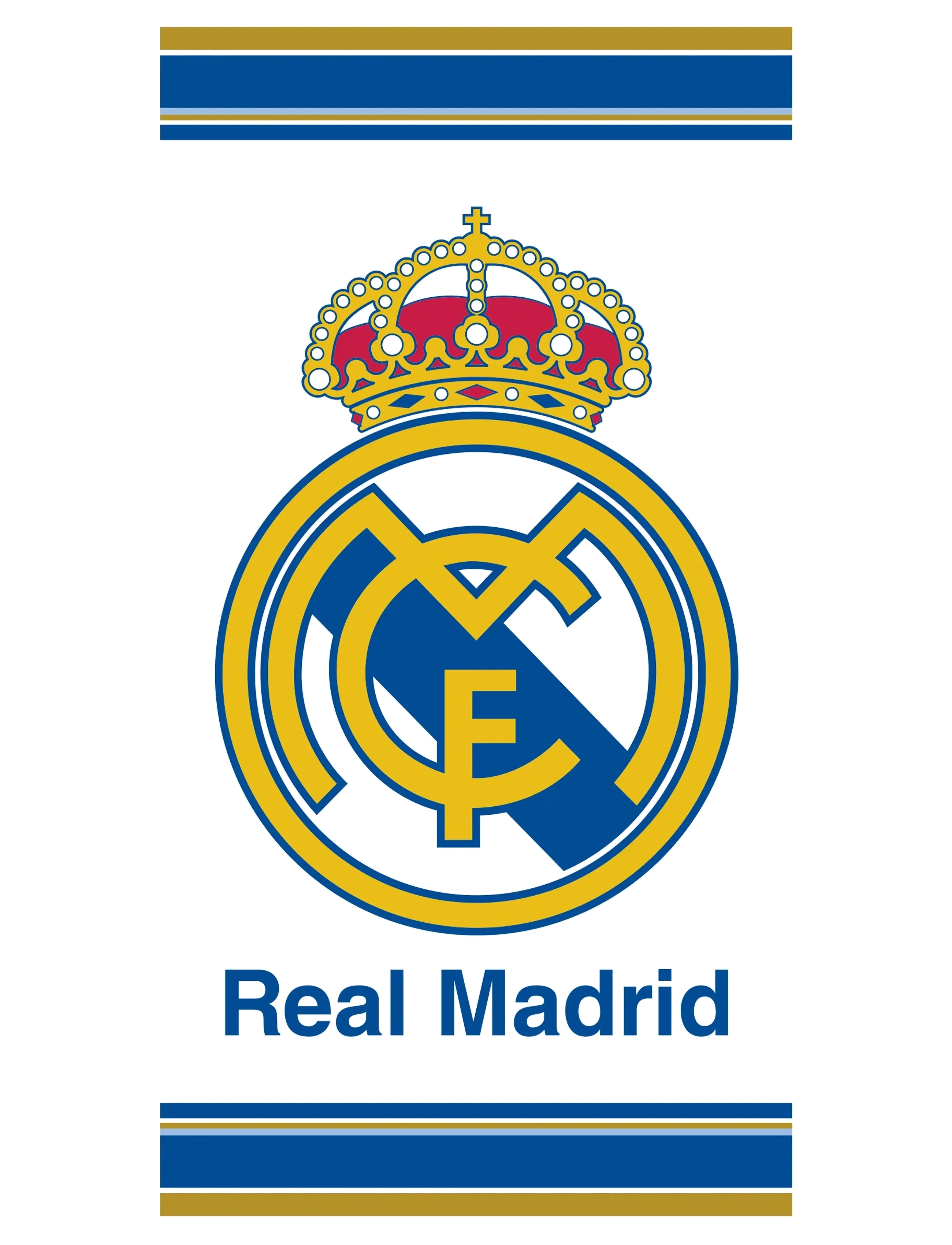 Fodbold Towel Real Madrid 13378 - 70X140cm, 70X140 cm, Blue, Bath Time > Towels, Børn