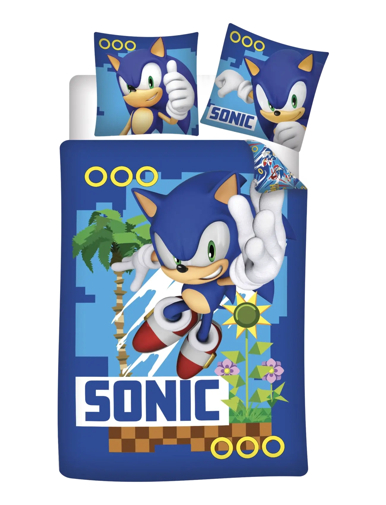 Sonic Bed Linen Son 001 - 100X140, 40X45 cm, 100X140.40X45 cm, Blue, Søvntid > Sengesæt, Børn