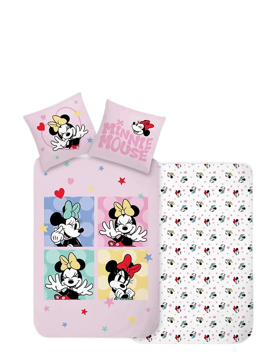 Minni Hiir - Bed linen Senior Minnie 1142 - 140x200, 60x63 cm - voodipesukomplektid - multi coloured - 0