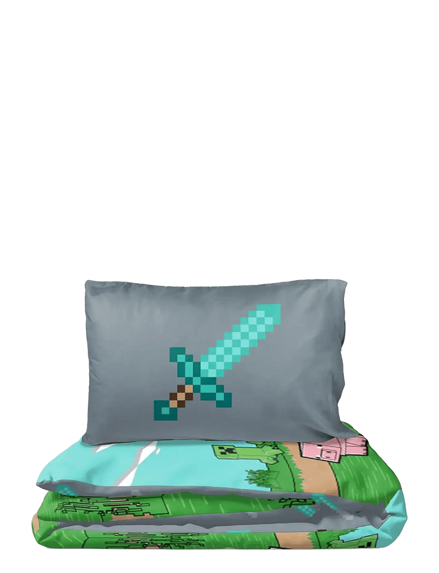 Minecraft - Bed linen Minecraft Animals & Mobs 140x200 60x63 cm - sengesæt - multi coloured - 1