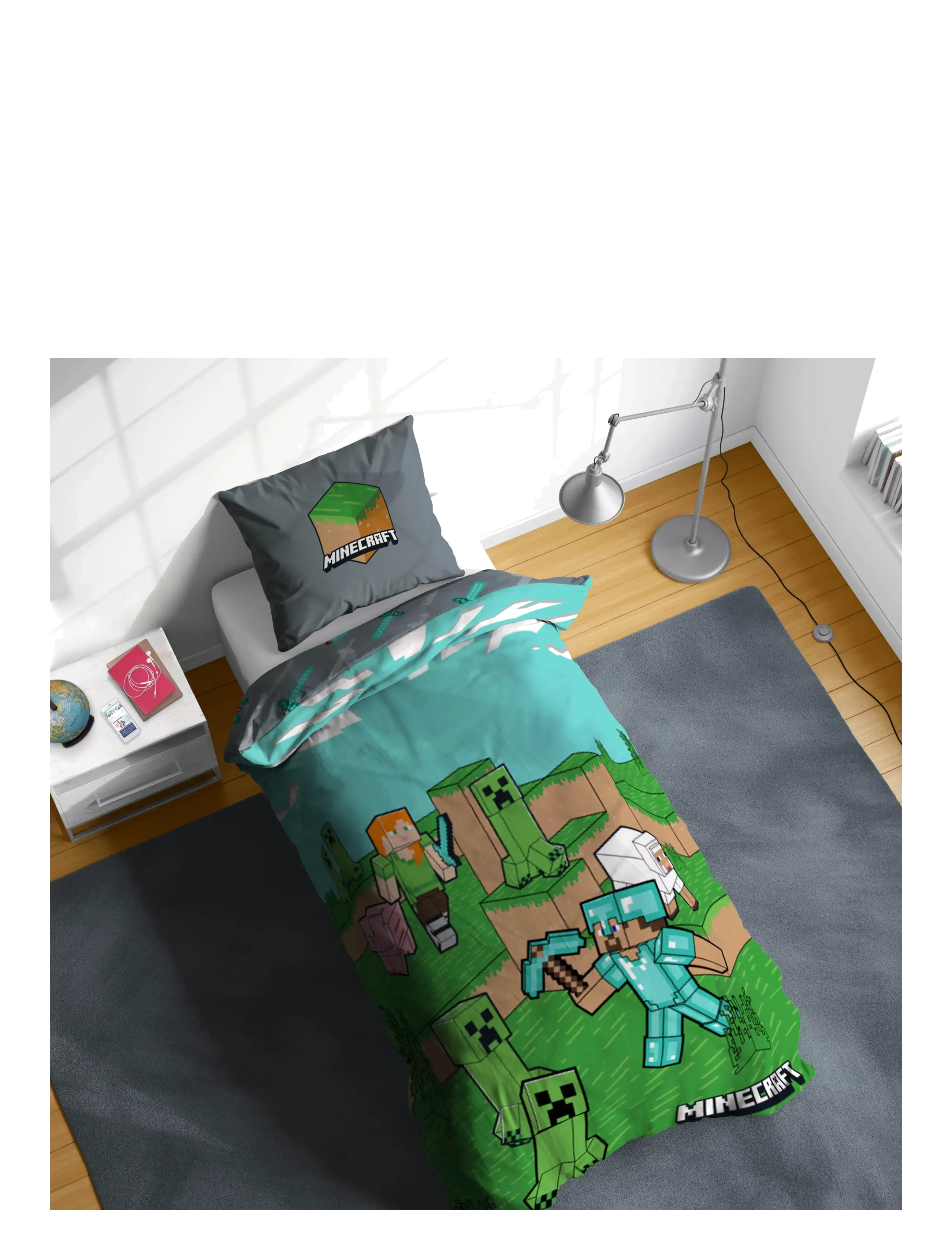 Minecraft - Bed linen Minecraft Animals & Mobs 140x200 60x63 cm - sengesæt - multi coloured - 2