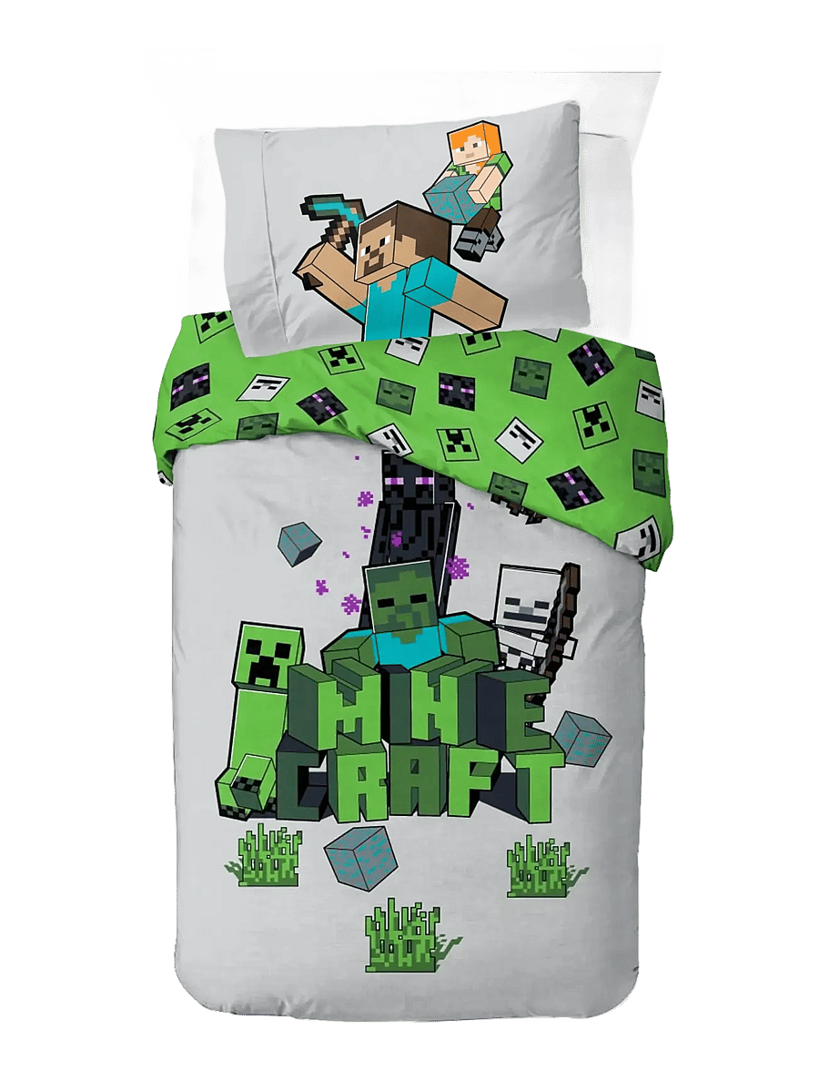 Minecraft - Bed linen Minecraft Build & Explore 140x200 60x63 cm - bettlaken - multi coloured - 0
