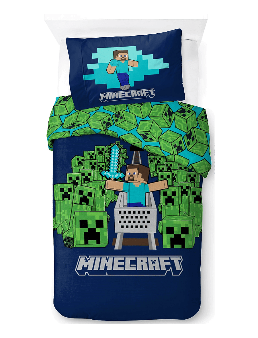 Minecraft - Bed linen Minecraft Game over Creepers 135x200 80x80 cm - voodilinad - multi coloured - 0