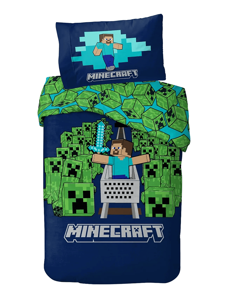 Minecraft - Bed linen Minecraft Game over Creepers 135x200 80x80 cm - voodilinad - multi coloured - 1