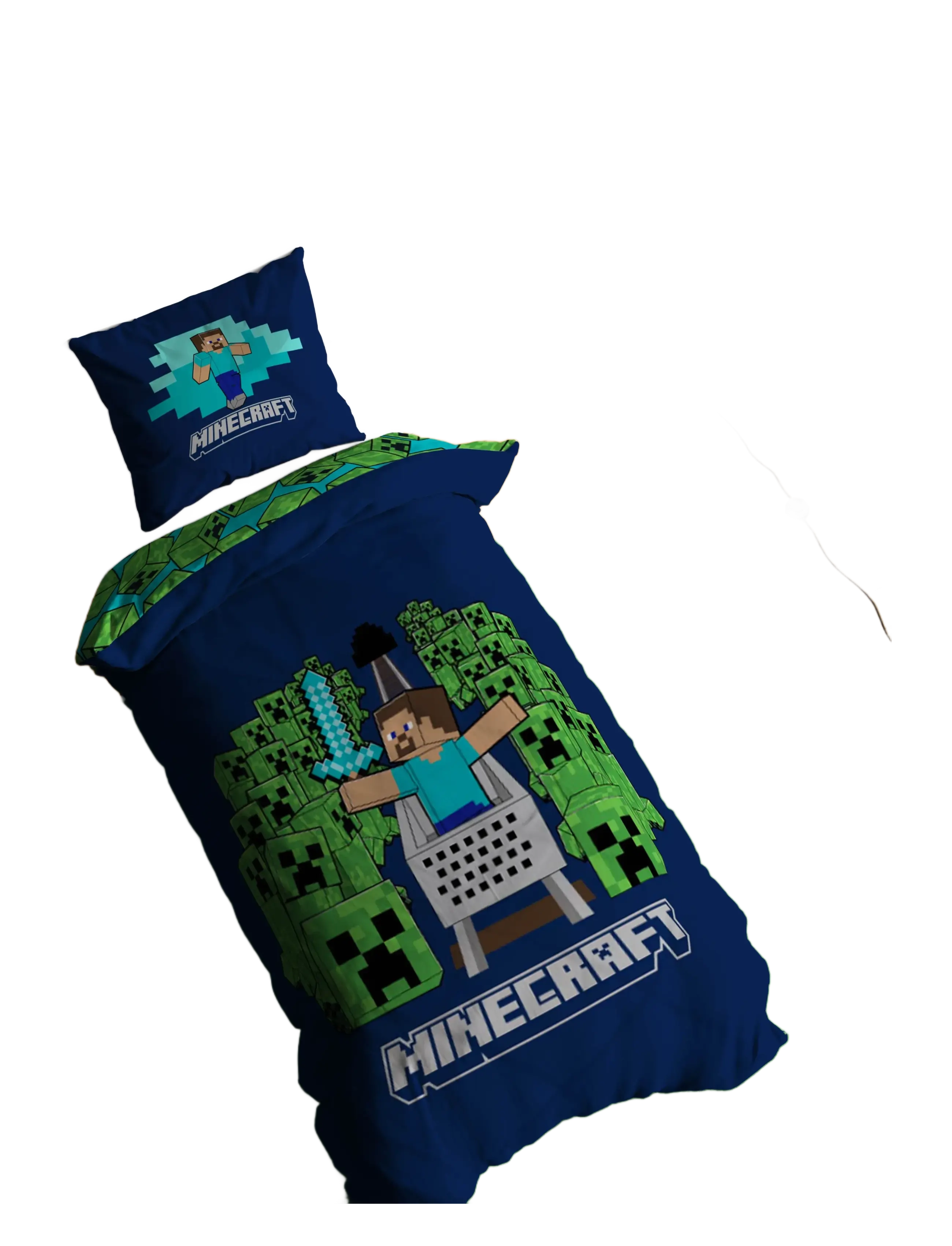 Minecraft - Bed linen Minecraft Game over Creepers 135x200 80x80 cm - voodilinad - multi coloured - 2