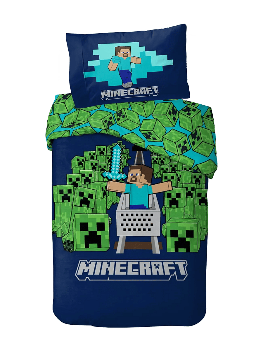 Minecraft - Bed linen Minecraft Game over Creepers 140x200 60x63 cm - voodilinad - multi coloured - 1
