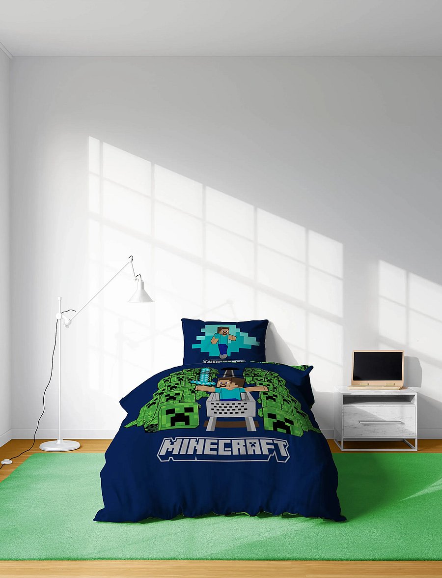 Minecraft - Bed linen Minecraft Game over Creepers 140x200 60x63 cm - voodilinad - multi coloured - 3
