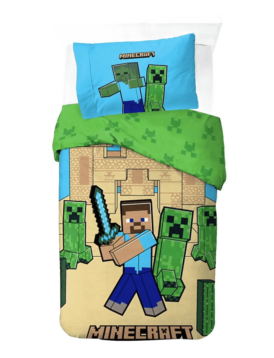 Minecraft - Bed linen Minecraft Sand Castles 140x200 60x63 cm - bettwäsche-set - multi coloured - 1