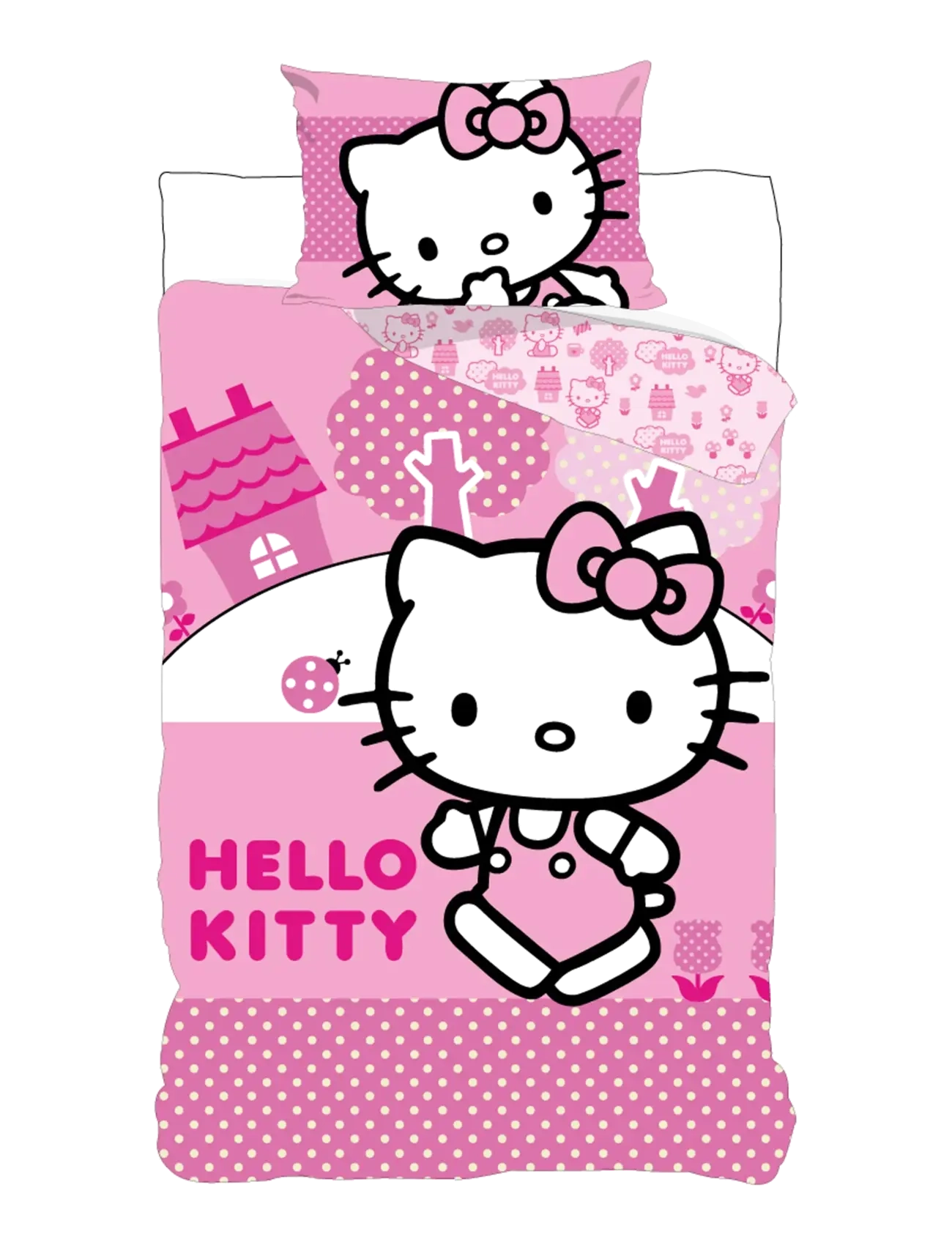 Hello Kitty Bed Linen Hk36-1647 100X140 40X45 Cm, 100X140.40X45 cm, Sleep Time, Rosa - Sets, Kinder