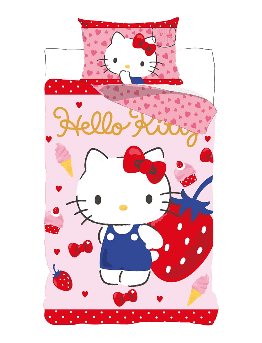 Hello Kitty - Bed linen Hello Kitty HK24-3469 140x200 70x90 cm - voodipesukomplektid - multi coloured - 0