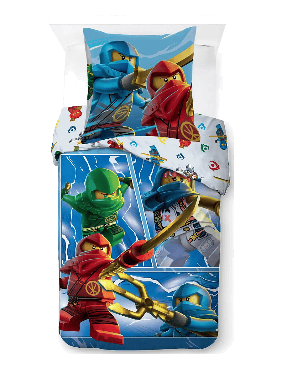 Ninjago - Bed linen Lego Ninjago Warriors 140x200 60x63 cm - bettwäsche-set - multi coloured - 1