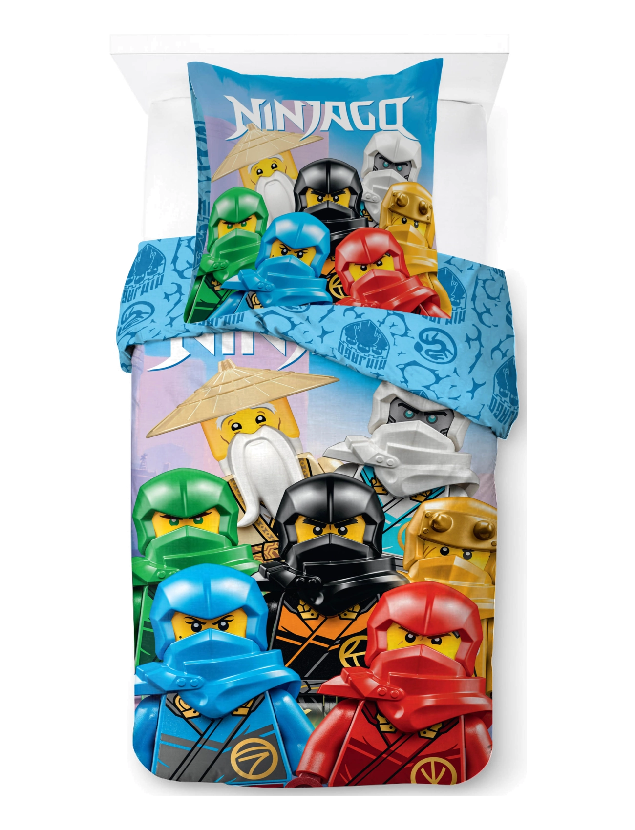 Ninjago Bed linen Lego Skybound Village 140x200 60x63 cm - Neuheiten - MULTI COLOURED / multi