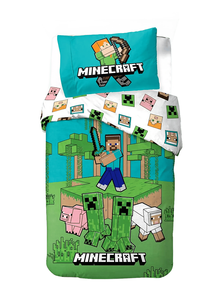 Minecraft - Bed linen Minecraft Jungle explore - 150x210 50x60 cm - voodipesukomplektid - multi coloured - 0