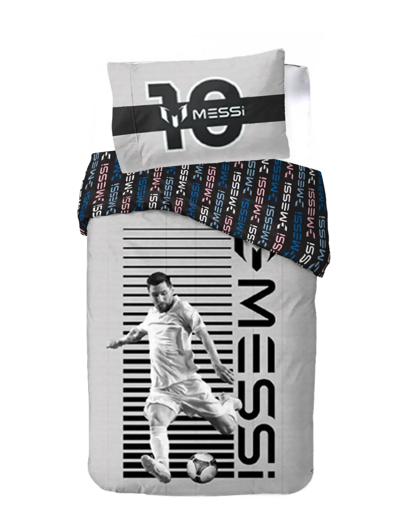 BrandMac Bed linen Messi 001 - 150x210, 50x60 cm - New Arrivals - MULTI COLOURED / grey