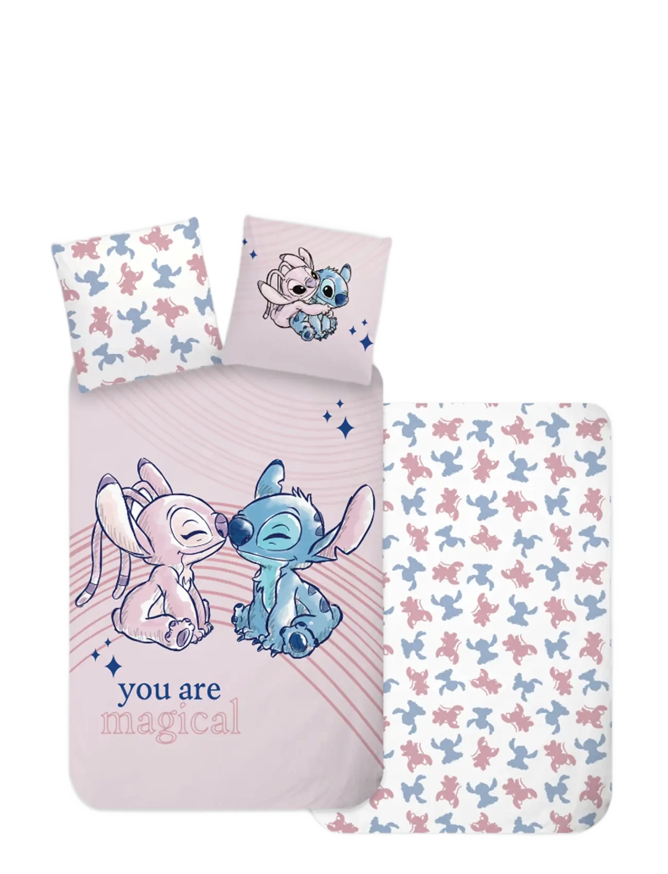 Lilo & Stitch Bed linen Lilo 6021 - 150x210 50x60 cm - New Arrivals - MULTI COLOURED / pink/rose