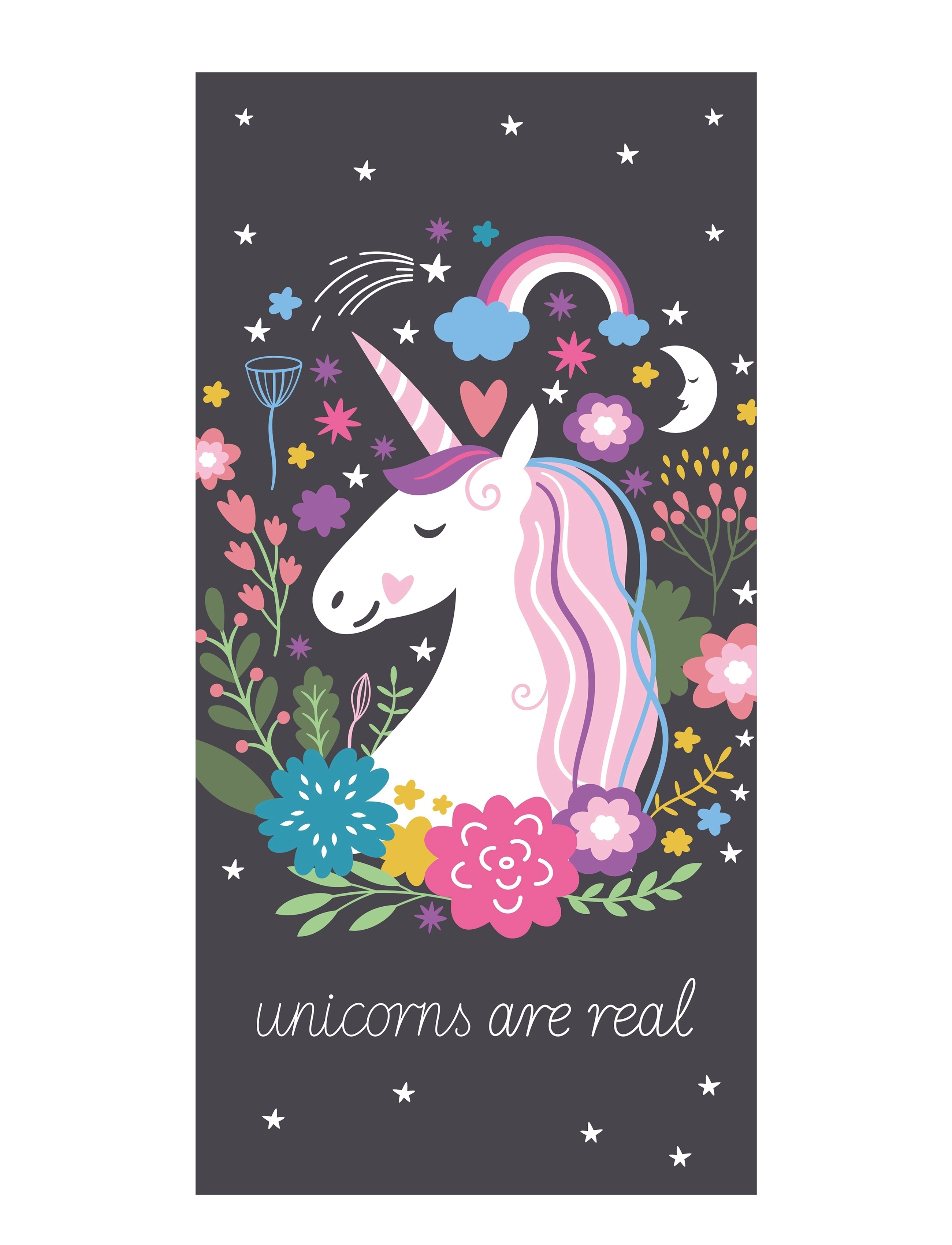 Einhorn Towel Unicorn - Nb 027 - 70X140 cm, 70X140 cm, Multi/patterned, Håndklæder & Klude > Håndklæder, Børn