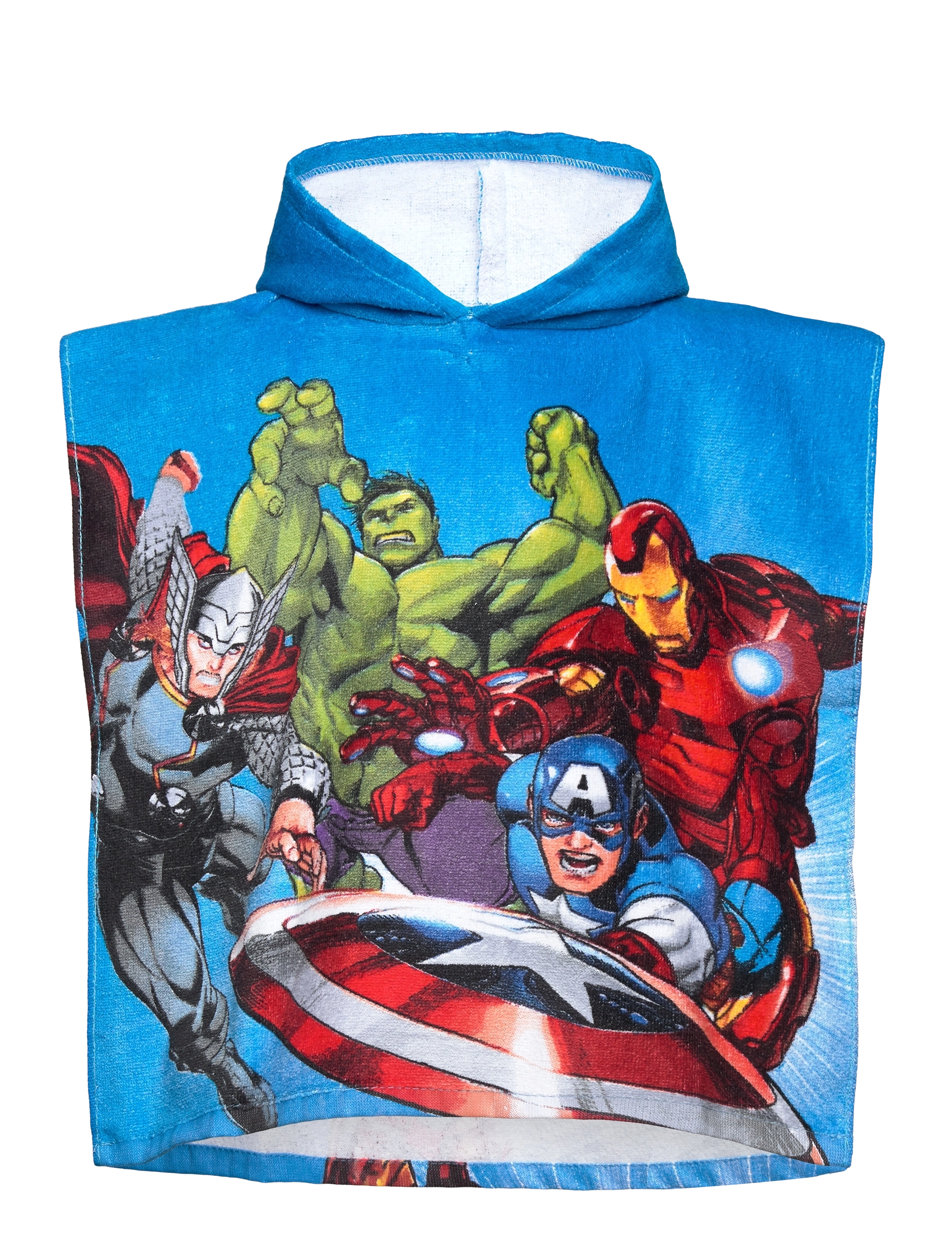 BrandMac Poncho Avengers 805 50X100 Cm, cm, Bath Time, Blau - Poncho, Kinder