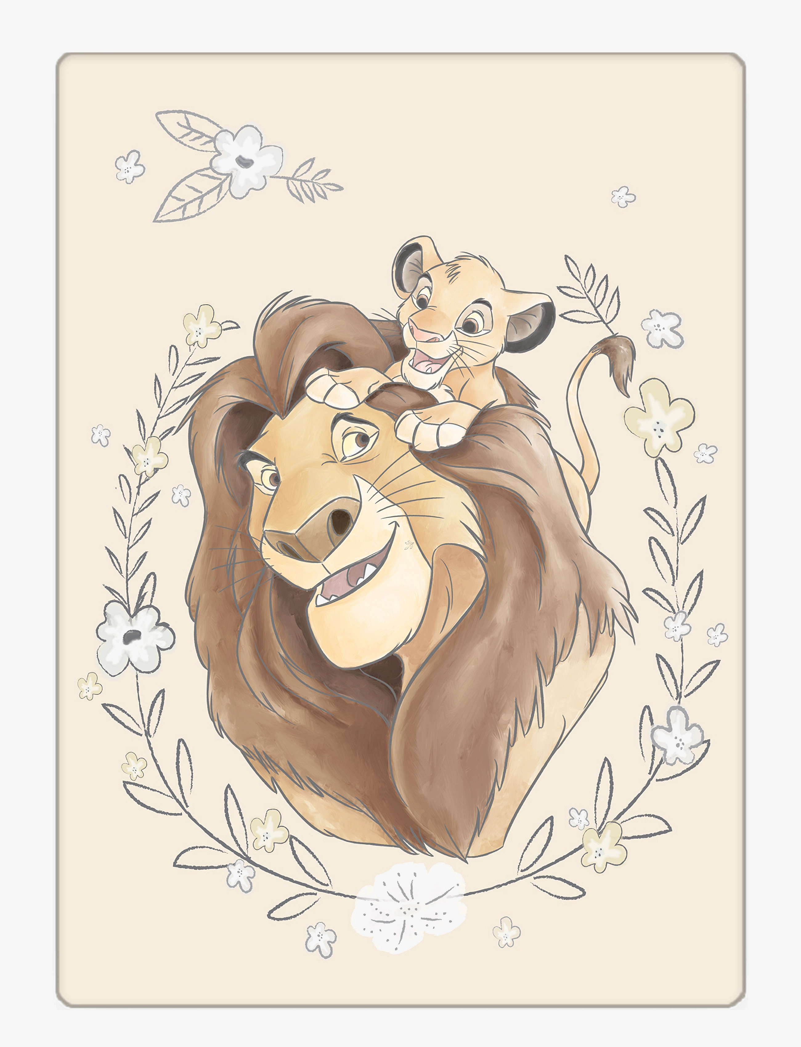 König der Löwen Fleece - Lion King 1023 - 100x140 cm - Decken - MULTI COLOURED / cream