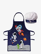 Kids apron + hat - NB 023 Astronaut - MULTI COLOURED