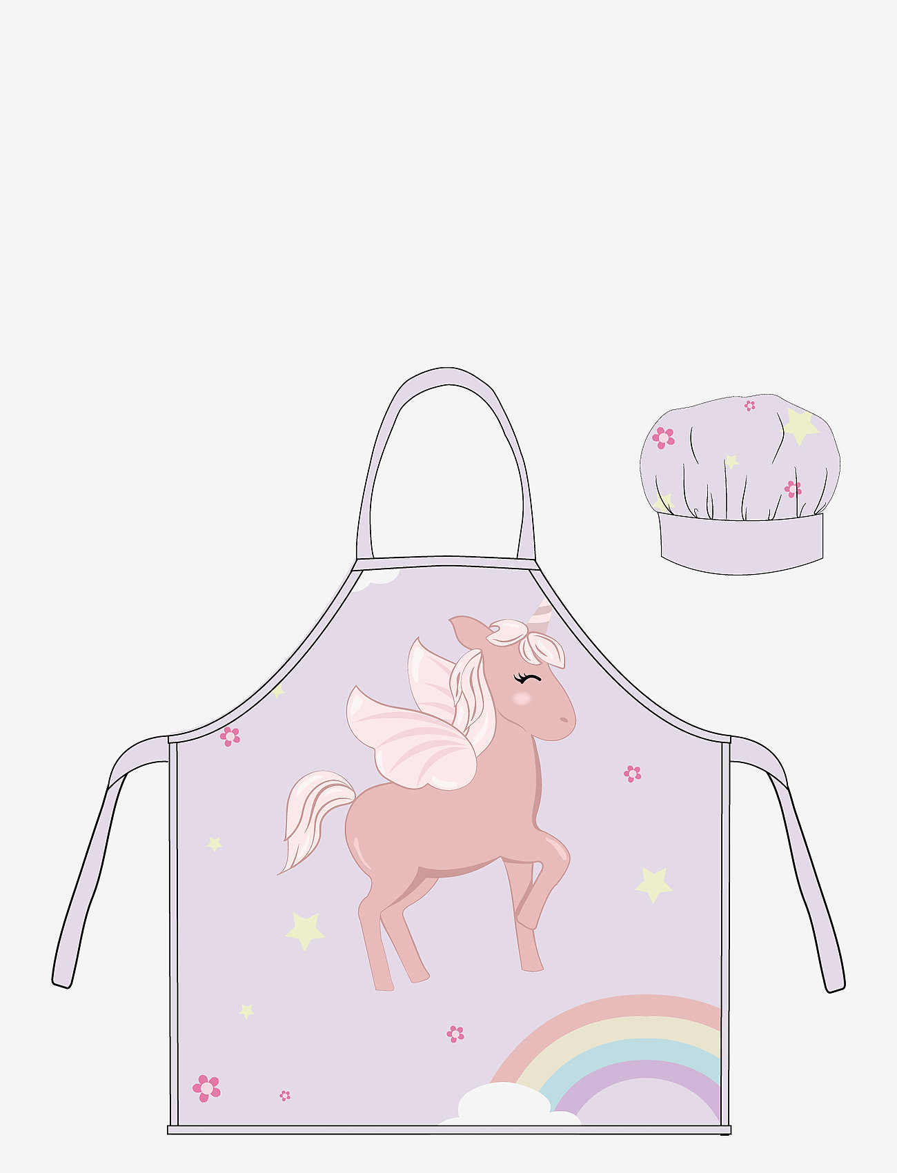 BrandMac - Kids apron + hat - NB 2011 Unicorn Rainbow - multi coloured - 0