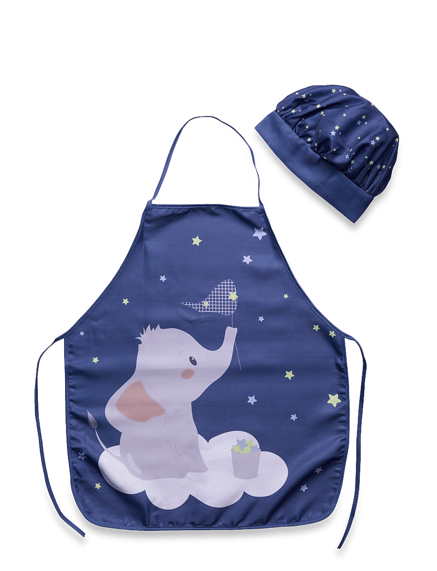 BrandMac - Kids apron + hat NB 2015 Elephant blue - schürzen - multi coloured - 0